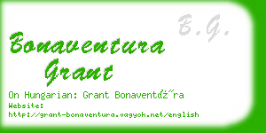 bonaventura grant business card